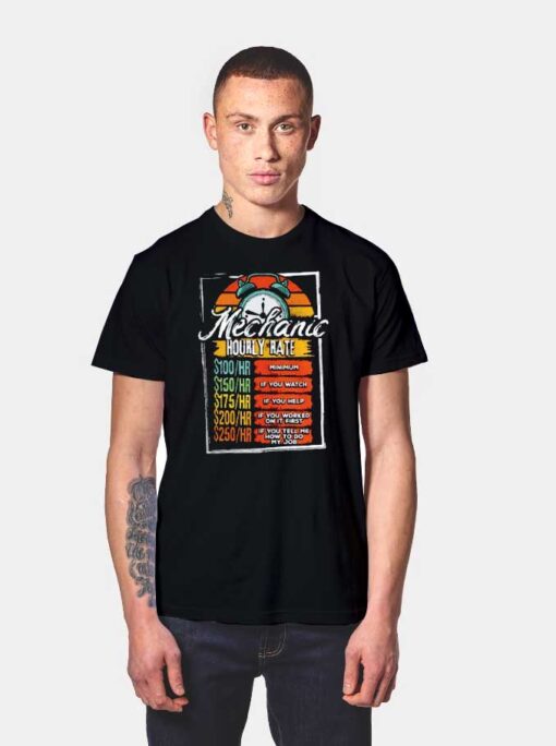 Automotive Auto Mechanic Hourly Rate T Shirt