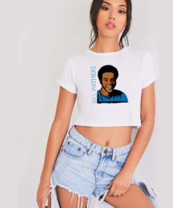 Bill Withers Vintage Portrait Vector Crop Top Shirt