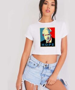 Boris Johnson Hope Vector Retro Crop Top Shirt