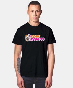 Doin Donuts Car Engine Logo T Shirt