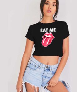 Eat Me Kim Gordon Tongue Logo Crop Top Shirt