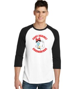 Fight Against Corona Virus Disney Raglan Tee