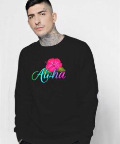 From The Island Feel The Aloha Flower Sweatshirt