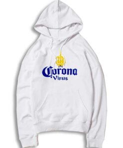 Fuck The Corona Virus Middle Hand Beer Logo Hoodie