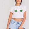 Green Beer Mug Boobs St Patricks Day Crop Top Shirt