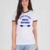 In This Instance Social Distance Logo Ringer Tee