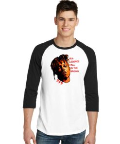 Juice Wrld 999 All Legends Fall In The Making Raglan Tee