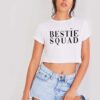 Love Bestie Squad Girls Friendship Crop Top Shirt
