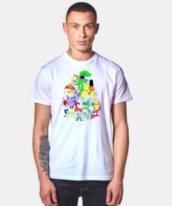 Nickelodeon Old School Group Characters T Shirt