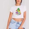 Nickelodeon Old School Group Characters Crop Top Shirt