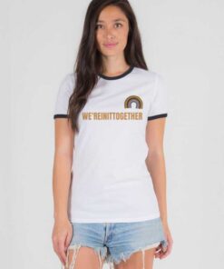 Rainbow We're In It Together Coronavirus Ringer Tee