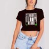 Straight Outta Wuhan Coronavirus Logo Crop Top Shirt