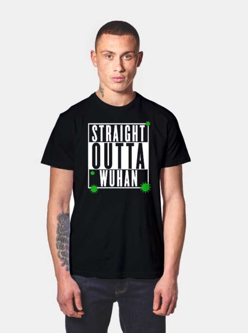 Straight Outta Wuhan Coronavirus Logo T Shirt