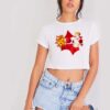 The Boxer Fighting Coronavirus Cartoon Crop Top Shirt