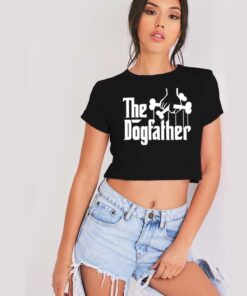 The Dogfather Dog Lover Metal Style Crop Top Shirt