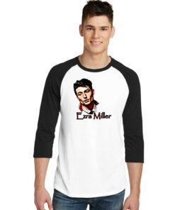 The Flash Ezra Miller Face Painting Raglan Tee