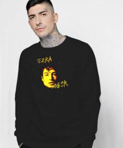 The Flash Ezra Miller Face Photo Vintage Sweatshirt