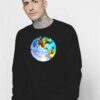 Travis Scott Astroworld Earth Globe Smiley Sweatshirt