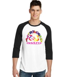 Travis Scott Astroworld Rainbow Logo Raglan Tee