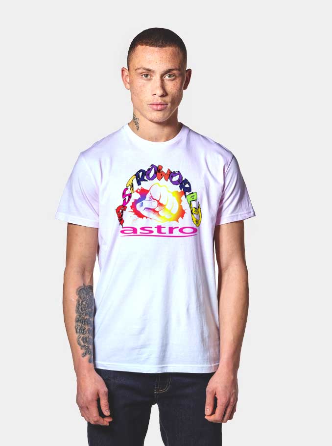 Travis Scott Astroworld Rainbow Logo T Shirt