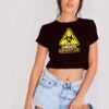 Under Quarantine Coronavirus Radioactive Logo Crop Top Shirt