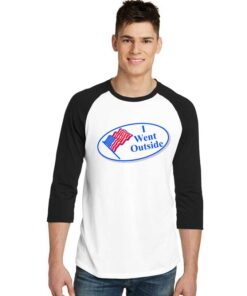 United States Flag I Went Outside Raglan Tee