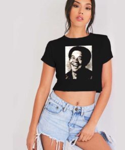 Vintage Bill Withers Music Legend Portrait Crop Top Shirt