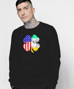 Vintage St Patrick’s Day Irish American Flag Sweatshirt