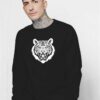 White Tiger Striped Animal Art Sweatshirt