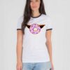 Baby Yoda Donut Face Head Logo Ringer Tee