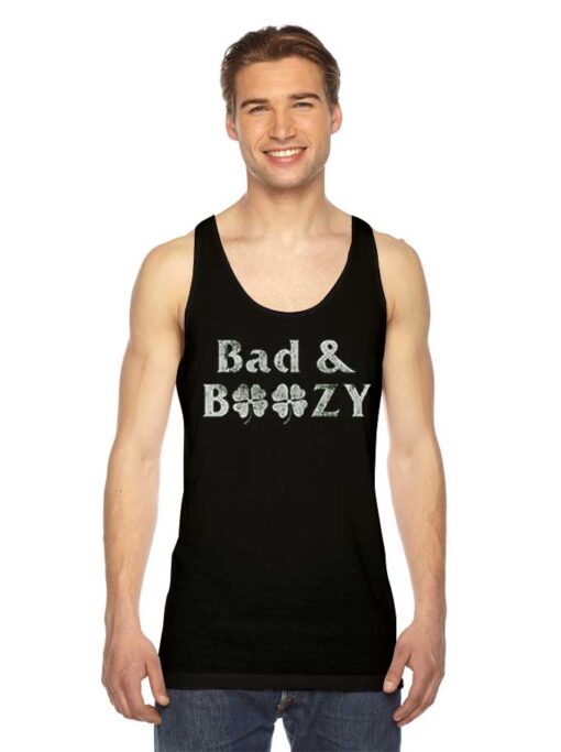 Bad And Boozy Clover Beer Drinker Tank Top