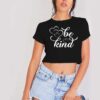 Be Kind Love Heart Quote Logo Crop Top Shirt