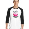 Brain Eater Zombie Food Corp 100% Frech Brain Raglan Tee