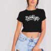 Brooklyn Word Typography Jersey Logo Crop Top Shirt