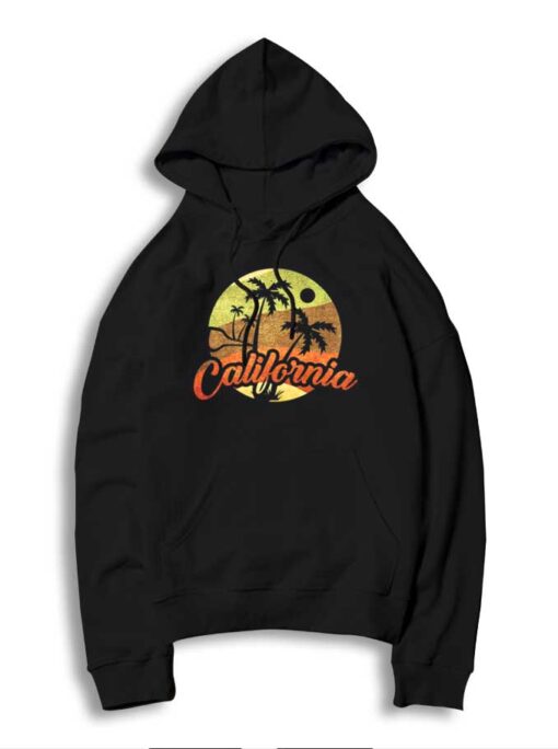 California Retro Surf Vintage Surfer Beach Hoodie