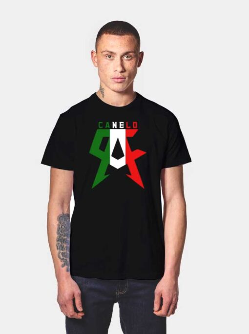 Canelo Alvarez Team Canelo Italian Flag Pattern T Shirt