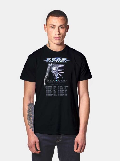 Fear Factory 20 Year Anniversary Scifi Logo T Shirt