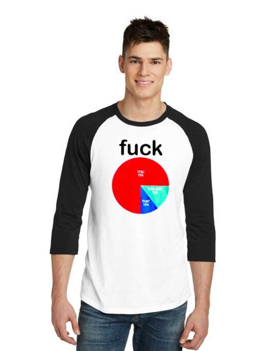 Fuck Usage Percentage Diagram You Shit That Raglan Tee