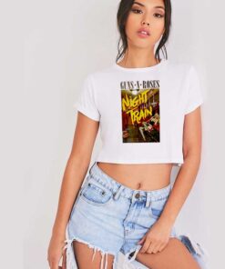 Guns N Roses Night Train Cover Art Crop Top Shirt
