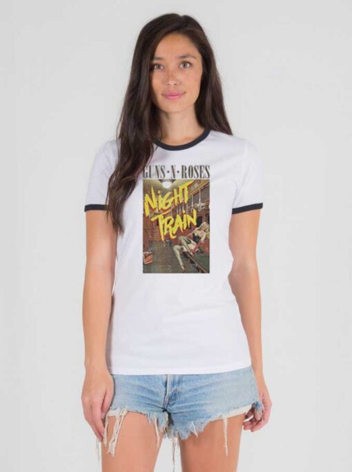 Guns N Roses Night Train Cover Art Ringer Tee