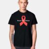 HIV Aids Know Your Status Red Ribbon Logo T Shirt