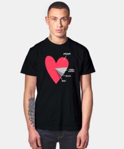 Heart Percentage Mom Video Games Pizza Wifi T Shirt