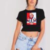 Impeach This Donald Trump Middle Finger Pose Crop Top Shirt