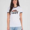 Lazy Sloth Sleepy Animal Cute Ringer Tee