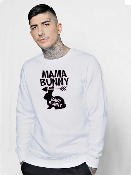 Mama Bunny Baby Bunny Easter Pregnant Sweatshirt