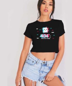 Marshmello Mask 404 Page Not Found Crop Top Shirt