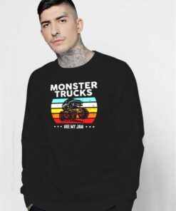 Monster Trucks Are My Jam Vintage Logo Sweatshirt