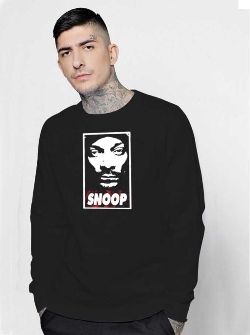 Obey Snoop Dogg Face Art Logo Sweatshirt