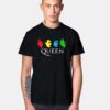 Queen Band Colorful Member Face Logo T Shirt