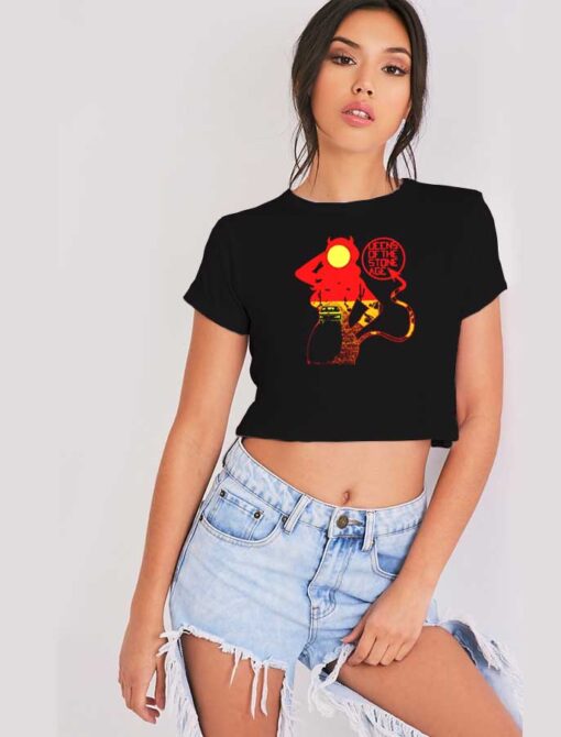 Queens Of The Stone Age Sunset Devil Girl Crop Top Shirt